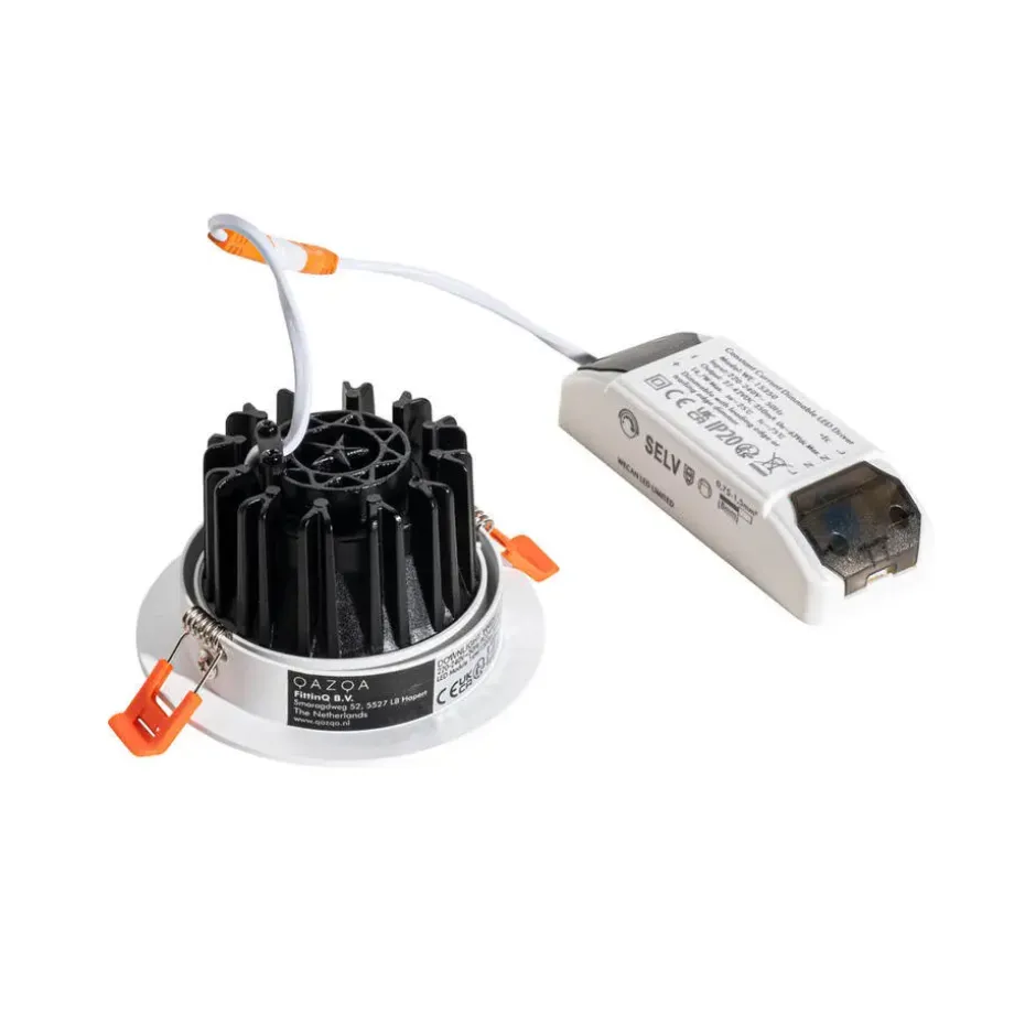 Qazqa professional inbouwspots gaius wit geïntegreerde led