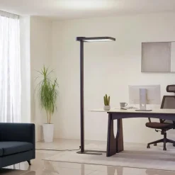 Qazqa professional vloerlampen guzo zwart geïntegreerde led