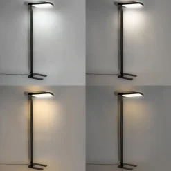 Qazqa professional vloerlampen guzo zwart geïntegreerde led