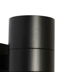 Qazqa professional wandlampen buiten duo zwart gu10
