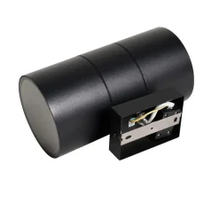 Qazqa professional wandlampen buiten duo zwart gu10