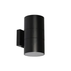 Qazqa professional wandlampen buiten duo zwart gu10