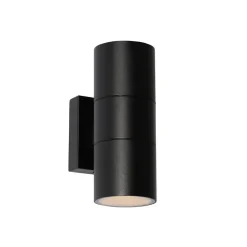 Qazqa professional wandlampen buiten duo zwart gu10