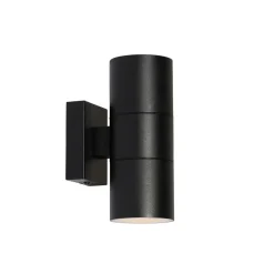 Qazqa professional wandlampen buiten duo zwart gu10