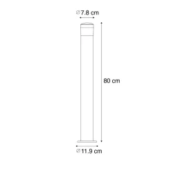 Qazqa staande buitenlampen roxy zwart geïntegreerde led