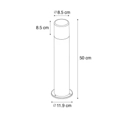 Qazqa staande buitenlampen odense wit e27
