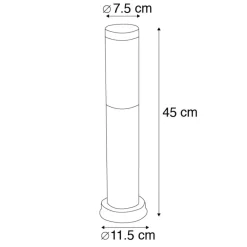 Qazqa staande buitenlampen rox grijs e27