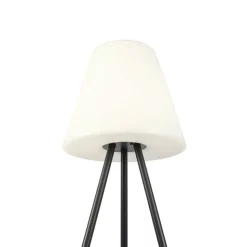 Qazqa staande buitenlampen virginia zwart geïntegreerde led