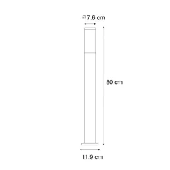 Qazqa staande buitenlampen rox zilverkleurig e27