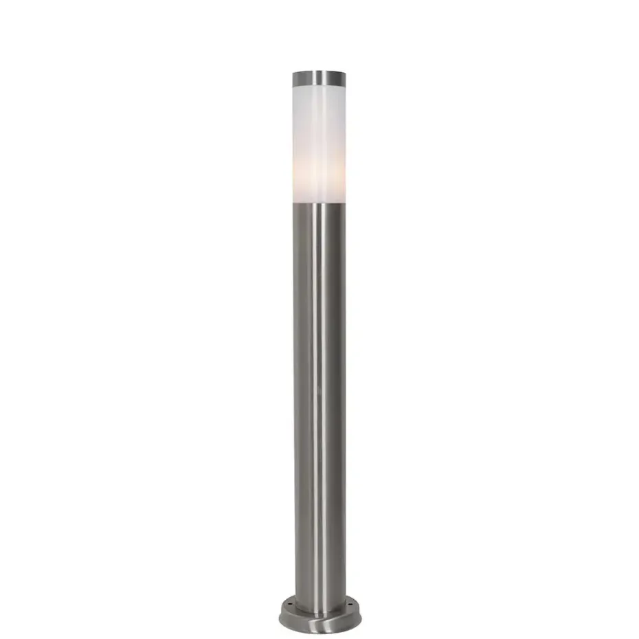 Qazqa staande buitenlampen rox zilverkleurig e27