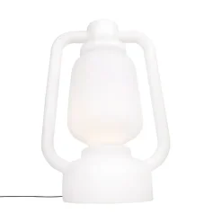 Qazqa staande buitenlampen storm wit e27