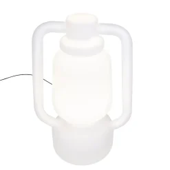 Qazqa staande buitenlampen storm wit e27