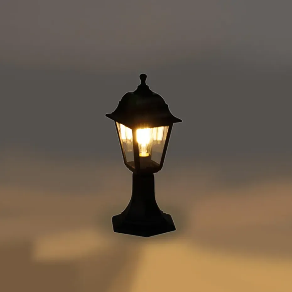 Qazqa staande buitenlampen capital zwart e27