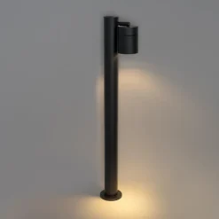 Qazqa staande buitenlampen solo zwart gu10