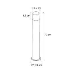 Qazqa staande buitenlampen odense zwart e27
