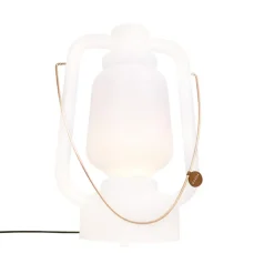 Qazqa staande buitenlampen storm wit e27