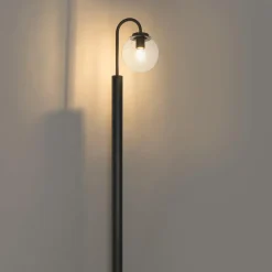 Qazqa staande buitenlampen sfera zwart e27