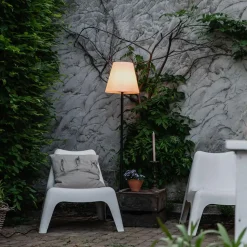 Qazqa staande buitenlampen virginia fl zwart e27