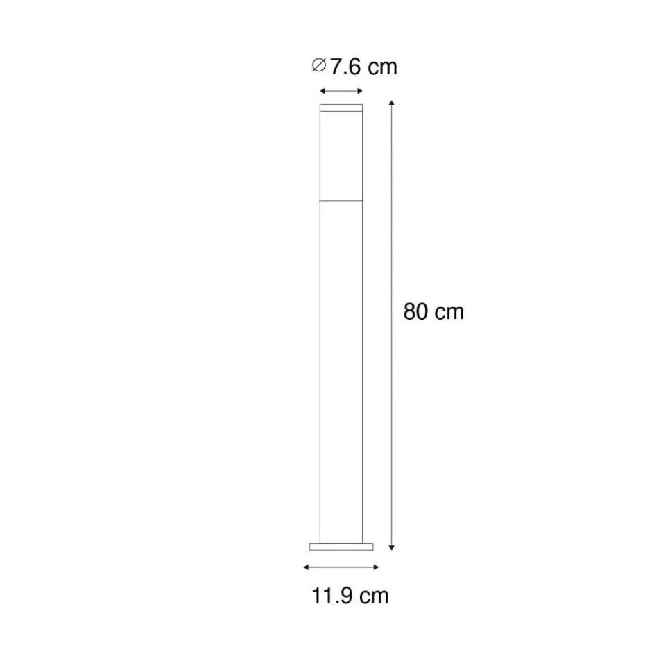 Qazqa staande buitenlampen rox zwart e27