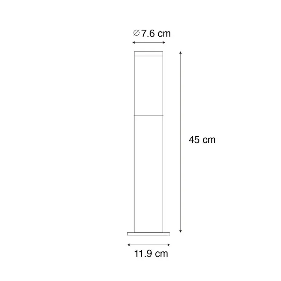 Qazqa staande buitenlampen rox zwart e27