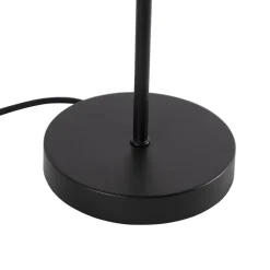 Qazqa tafellampen dome zwart e27