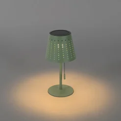 Qazqa tafellampen ferre groen geïntegreerde led