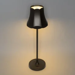 Qazqa tafellampen granny retro bruin geïntegreerde led