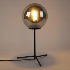 Qazqa tafellampen pallon zilverkleurig e27
