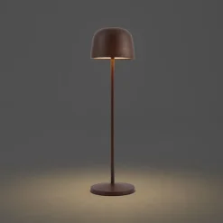 Qazqa tafellampen raika bruin geïntegreerde led