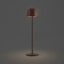 Qazqa tafellampen raika bruin geïntegreerde led