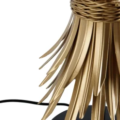 Qazqa tafellampen wesley goudkleurig e27