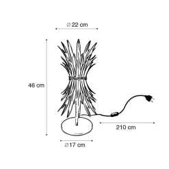Qazqa tafellampen wesley goudkleurig e27