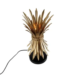 Qazqa tafellampen wesley goudkleurig e27