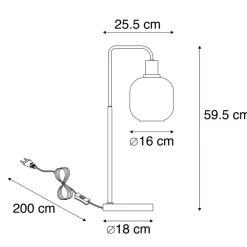 Qazqa tafellampen zuzanna goudkleurig e27