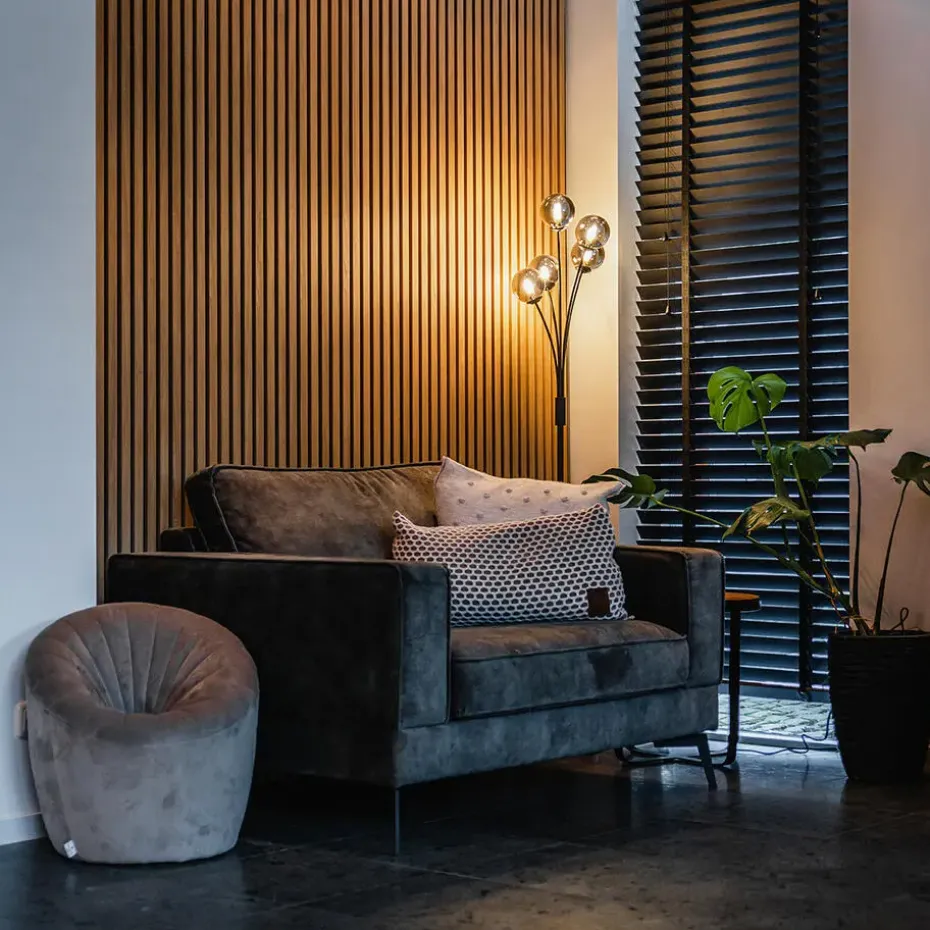 Qazqa vloerlampen athens zwart g9