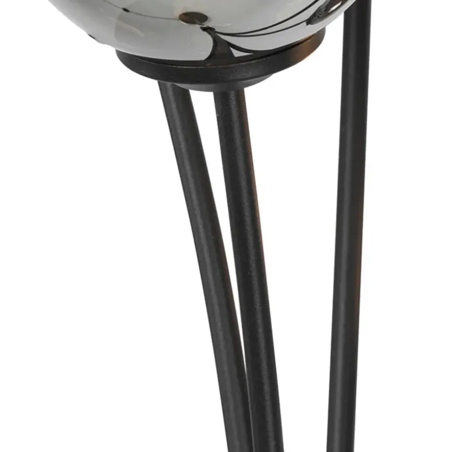 Qazqa vloerlampen athens zwart g9