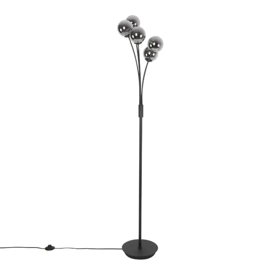 Qazqa vloerlampen athens zwart g9