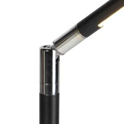 Qazqa vloerlampen berdien fl zwart geïntegreerde led