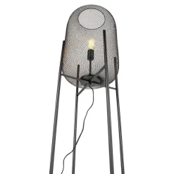 Qazqa vloerlampen bliss_mesh zwart e27