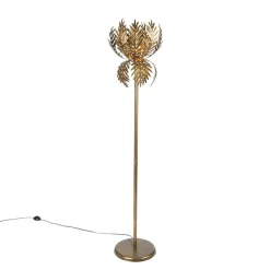 Qazqa vloerlampen botanica goudkleurig e27