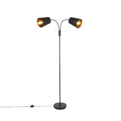 Qazqa vloerlampen carmen zwart e14