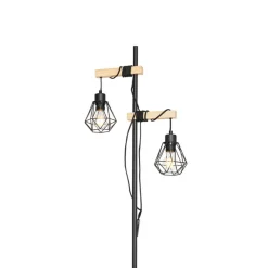 Qazqa vloerlampen chon zwart e27