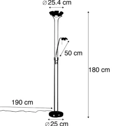 Qazqa vloerlampen diva bruin geïntegreerde led