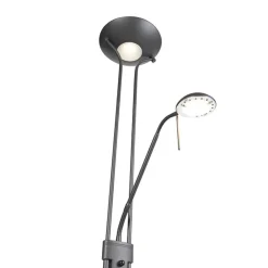 Qazqa vloerlampen diva zwart geïntegreerde led