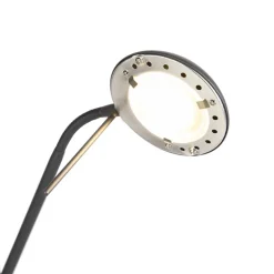 Qazqa vloerlampen diva zwart geïntegreerde led