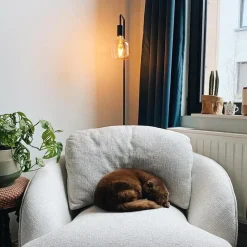 Qazqa vloerlampen facil zwart e27