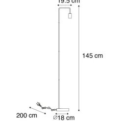 Qazqa vloerlampen facil zwart e27