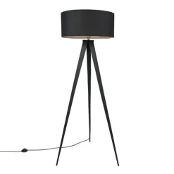 Qazqa vloerlampen ilse zwart e27