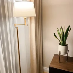 Qazqa vloerlampen ladas bruin e27