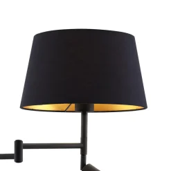 Qazqa vloerlampen ladas zwart e27